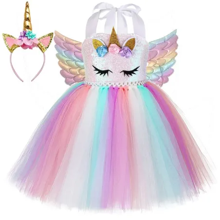 Unicorn kostume - kjole til piger