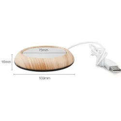 USB kopvarmer - te / kaffevarmer - træ