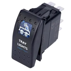 Bilbryterlys - LED vippebryter - vanntett - 12V / 24V