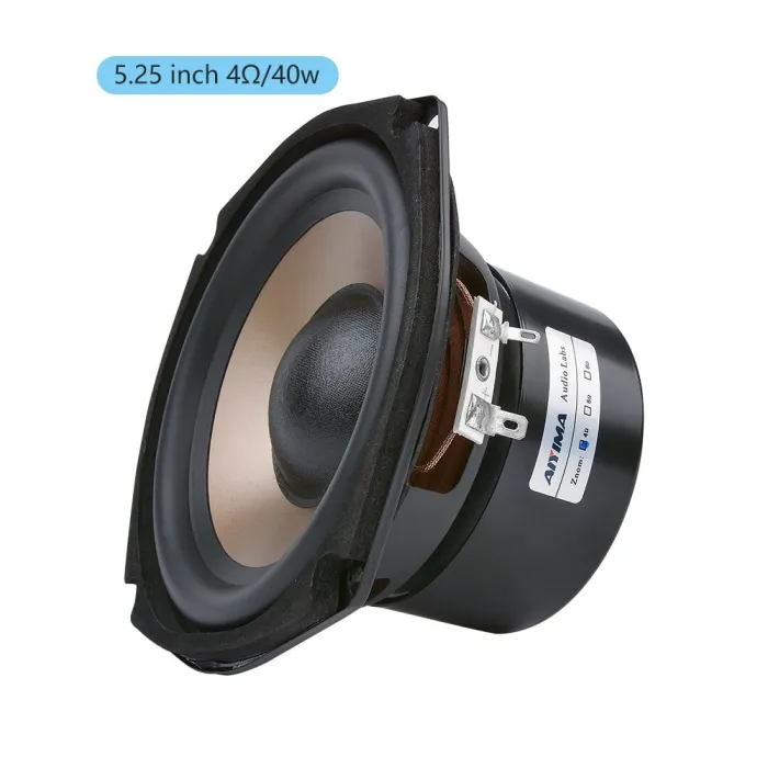 100W - 4 Ohm - 8 Ohm - 5,25" subwoofer - autoluidspreker - Hifi basLuidsprekers