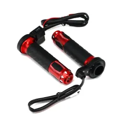 22mm - 7/8" - 12V - manubri moto - manopole riscaldate elettricamente - alluminio - 2 pezzi