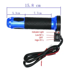 22mm - 7/8" - 12V - Motorradlenker - elektrische Heizgriffe - Aluminium - 2 Stück