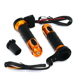 22mm - 7/8" - 12V - manubri moto - manopole riscaldate elettricamente - alluminio - 2 pezzi