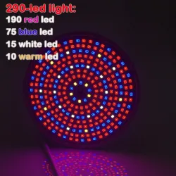 Lampe de culture de plantes - double tête - hydroponique - spectre complet - avec clip de bureau - 290 LED - E27