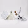 Lâmpada de cultivo de plantas - cabeça dupla - hidropônica - espectro completo - com clipe de mesa - 290 LED - E27