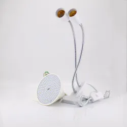 Luces de cultivoLámpara de cultivo de plantas - cabeza dual - hidropónico - espectro completo - con clip de escritorio - 290 ...