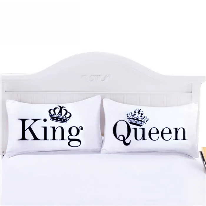 Queen & King - pudebetræk - 2 stk