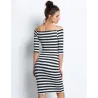 VestidosVestido a rayas con hombros descubiertos - slim