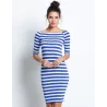 Off shoulder striped dress - slimDresses