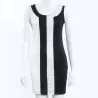 VestidosMini vestido sin mangas - rayas negras / blancas - tallas grandes