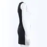 VestidosMini vestido sin mangas - rayas negras / blancas - tallas grandes