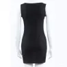 VestidosMini vestido sin mangas - rayas negras / blancas - tallas grandes