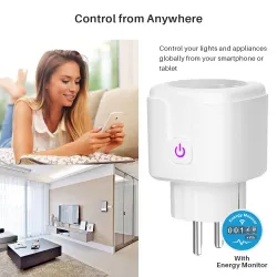 16A - WiFi - Smart plug - presa con monitor di energia elettrica - Alexa / Google assistant