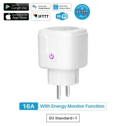 16A - WiFi - Smart plug - presa con monitor di energia elettrica - Alexa / Google assistant