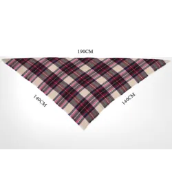 Plaid cashmere sjal - trekantet form
