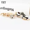 Crystal football shoe / ball - keychainKeyrings