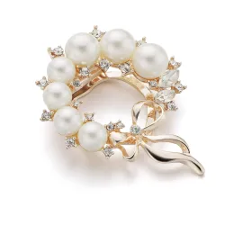 Krystallblomst med rhinestones - elegant brosje