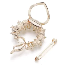 Krystallblomst med rhinestones - elegant brosje