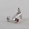 Verre à vin / bouteille - boutons de manchette en argent