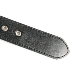 Musta nahkavyö - luoteilla / niiteillä - unisex - 110 cm