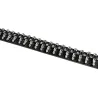 Black leather belt - with bullets / rivets - unisex - 110 cmBelts
