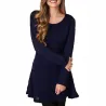 Vestido curto de malha - camisola de manga comprida