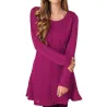 VestidosVestido corto de punto - suéter de manga larga