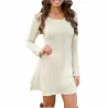 Kurzes Strickkleid - Langarmpullover