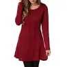 Robe courte en maille - pull manches longues