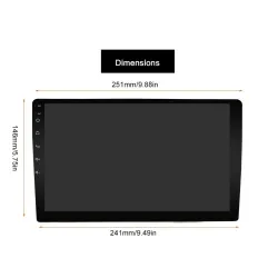 Bilradio med berøringsskjerm - Android 10 - 2DIN - WiFi - GPS - Bluetooth - FM - AM - RDS - SWC - DSP