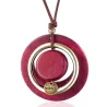 CollarColgante vintage hecho a mano - collar largo - cadena de cuerda de cuero