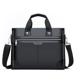 Bolsa de ombro elegante em couro - larga