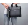 Elegant skuldertaske i læder - bred