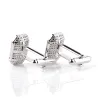 Gemelli trendy in argento con cristallo