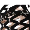 Bottines à talons hauts - design découpé - avec rivets / fermeture éclair