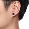 Sorte runde øreringe - unisex