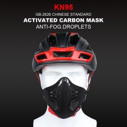 Mascherina protettiva viso/bocca - KN95 - con filtro PM25 - valvola aria - anti batterica
