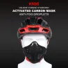 Skyddande ansikts-/munmask - KN95 - med PM25-filter - luftventil - antibakteriell
