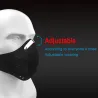 Máscara de proteção facial / bucal - KN95 - com filtro PM25 - válvula de ar - antibacteriana