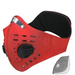 Beskyttende ansikts-/munnmaske - KN95 - med PM25 filter - luftventil - antibakteriell