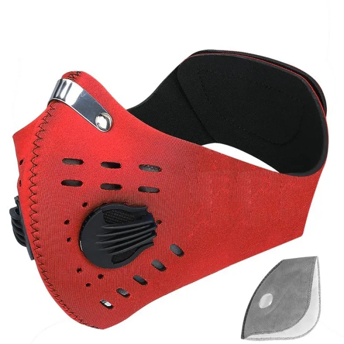 Beskyttende ansikts-/munnmaske - KN95 - med PM25 filter - luftventil - antibakteriell