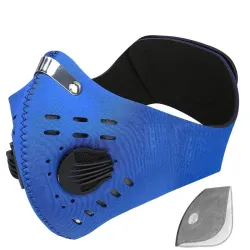 Skyddande ansikts-/munmask - KN95 - med PM25-filter - luftventil - antibakteriell