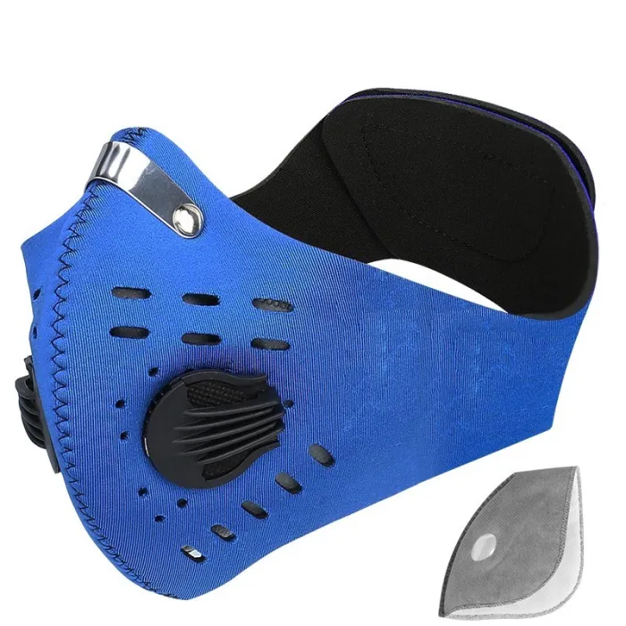 Skyddande ansikts-/munmask - KN95 - med PM25-filter - luftventil - antibakteriell
