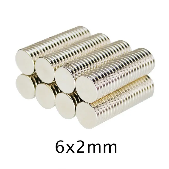 N35 - aimant néodyme - disque puissant - 6mm * 2mm - 50 pièces