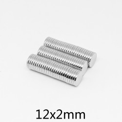 N35N35 - imán de neodimio - disco fuerte - 12 mm * 2 mm - 10 piezas