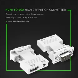 CablesRobotsky - Adaptador HDMI a VGA - convertidor digital - 1080P