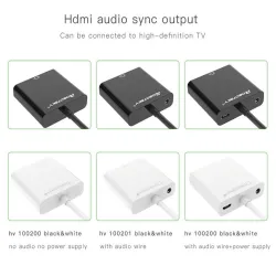 Robotsky - Adattatore da HDMI a VGA - convertitore digitale - 1080P