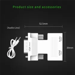 CablesRobotsky - Adaptador HDMI a VGA - convertidor digital - 1080P