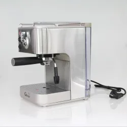 Gustino 19 Bar - cafetière semi-automatique - mousseur à lait - acier inoxydable