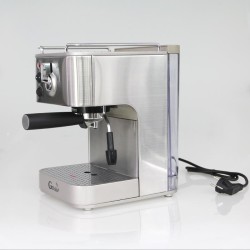 Gustino 19 Bar - halvautomatisk kaffebryggare - mjölkskummare - rostfritt stål
